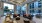 a living room with large windows
